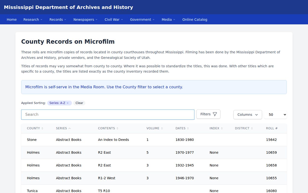 Madison County archival record search source for older county records